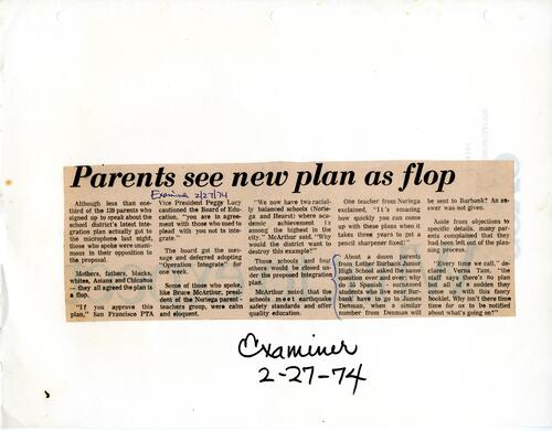 Parents see new plan as flop