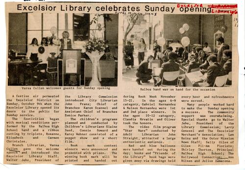 Excelsior library celebrates Sunday opening