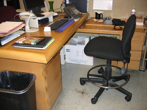 Merced Branch manager's desk