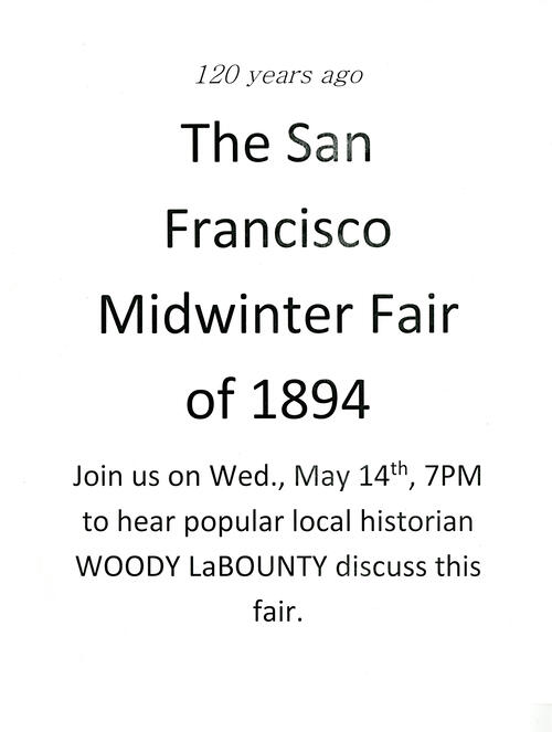 The San Francisco Midwinter Fair of 1894 flyer