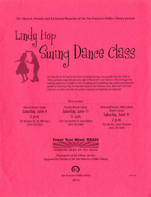 Lindy Hop Swing Dance Class flyer