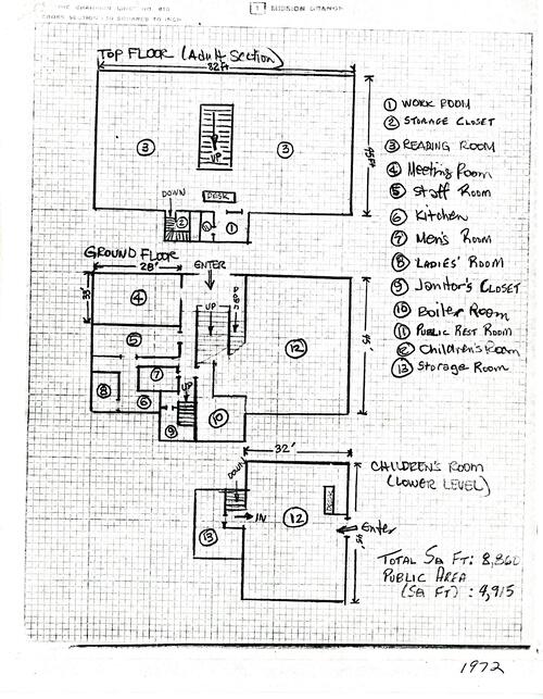 Blueprint, Mission Branch Library, 1972