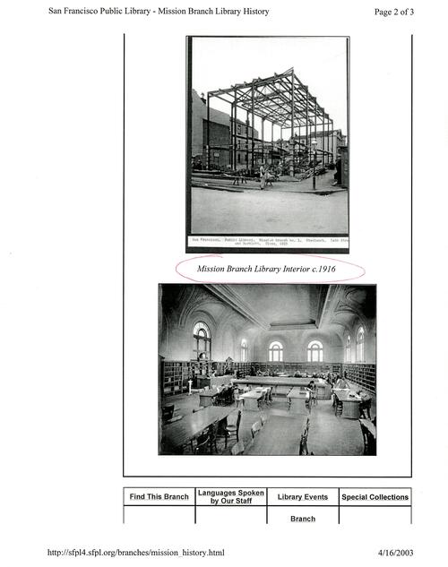Mission Branch Library Interior, images