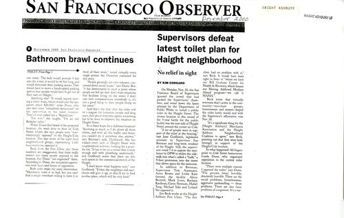 Supervisors Defeat Latest Toilet Plan..., SF Observer, December 2000
