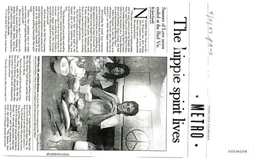 The Hippie Spirit Lives, SF Examiner, August 11 1997