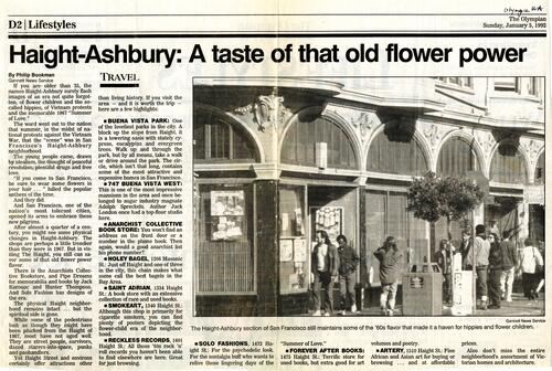Haight Ashbury, A Taste of..., The Olympian, January 5 1992