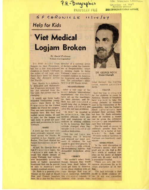 Viet Medical Logjam Broken