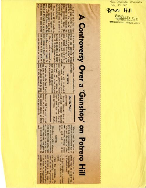 A Controversy Over a Gunshop..., SF Chron. May 27, 1969 (2)