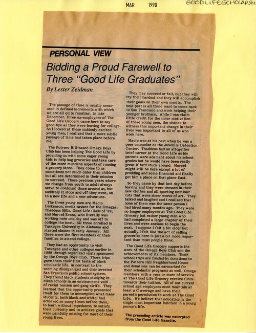 Bidding a Proud Farewell..., March 1990