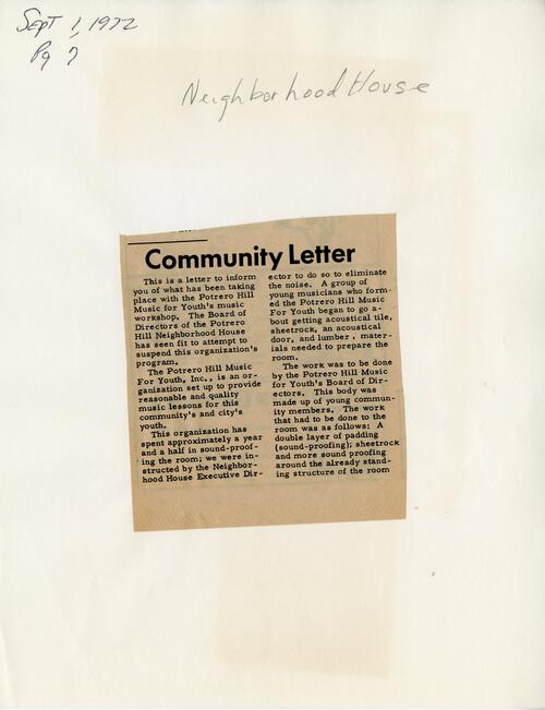 Community Letter