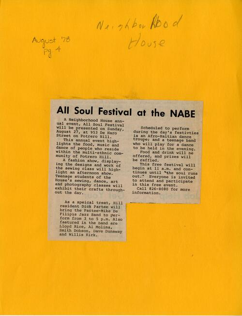 All Soul Festival at NABE
