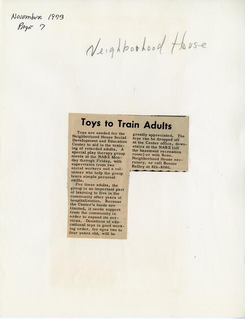 Toys to Train Adults