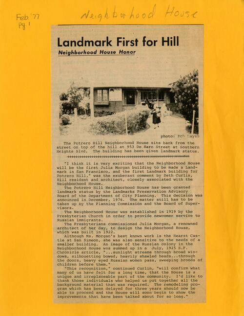 Landmark First for Hill