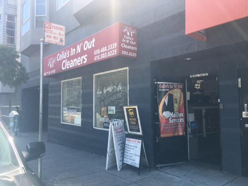 [Celia's In N' Out Cleaners at 180 7th Street]