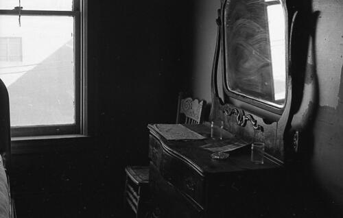[Planters Hotel, 286 Second Street, interior of room 254 showing window and dresser]