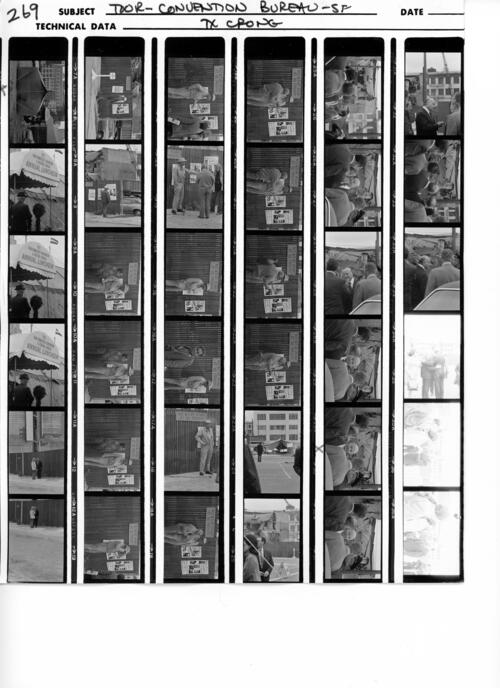[Contact sheet of a film roll documenting Tenants and Owners in Opposition to Redevelopment