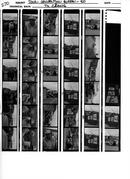 [Contact sheet of a film roll documenting Tenants and Owners in Opposition to Redevelopment