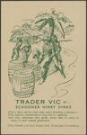 Trader Vic at Schooner Hinky Dinks drink menu cover