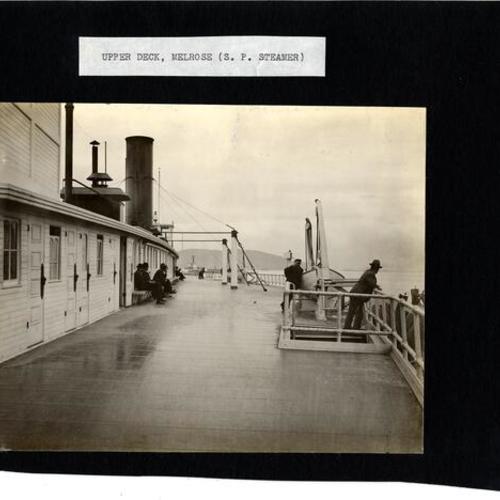 [Ferryboat Melrose, Upper Deck Melrose (S.P. Steamer)]