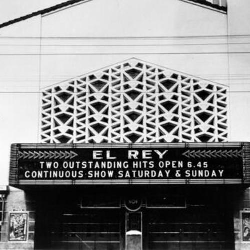  El Rey theater's marquee]