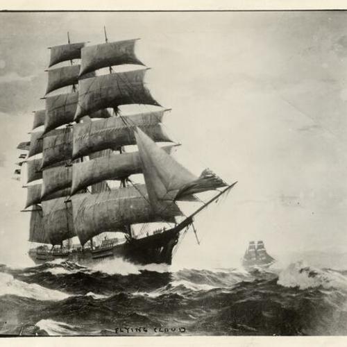 [Painting of clipper ship "Flying Cloud"]