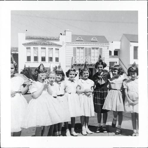 [Maureen and her friends at her birthday party]