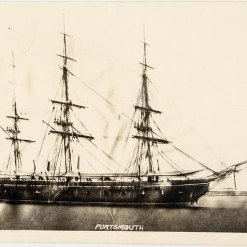[Sailing ship "U.S.S. Portsmouth"]