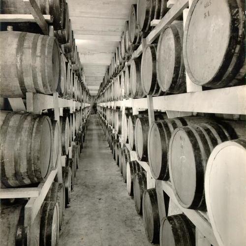 [Barrels in Lyons Magnus Inc. warehouse]