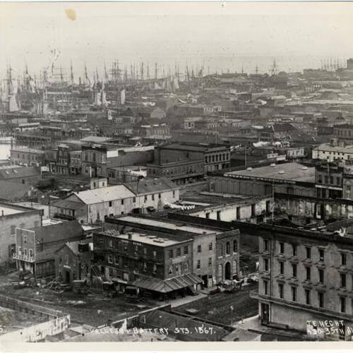 [View of San Francisco waterfront from Vallejo and Battery streets]
