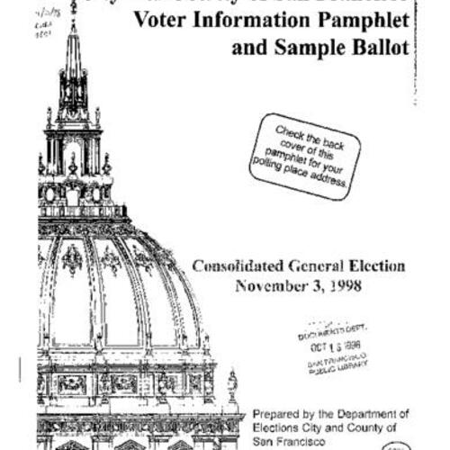 1998-11-03, San Francisco Voter Information Pamphlet