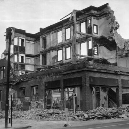 [Redwood Hotel after being razed]