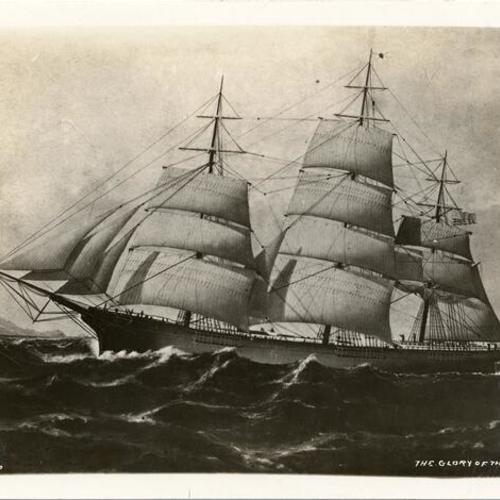 [Painting of sailing ship "Glory of the Seas"]