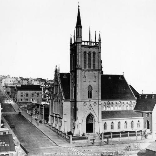 [Trinity Church, N.E. Corner Powell & Post Sts. 1868]