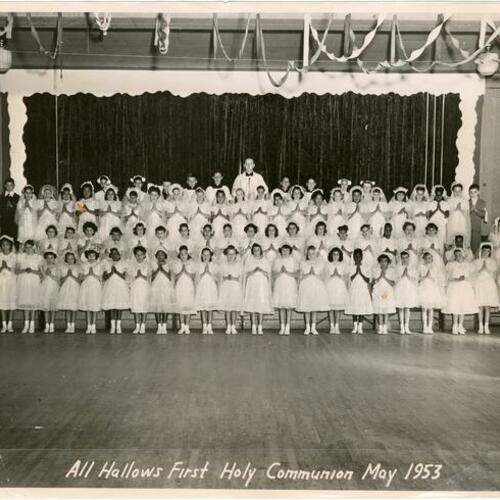 [All Hallows first holy communion]