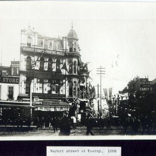 Market street at Kearny. 1886