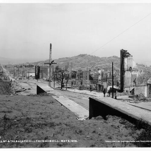 Powell St. & Telegraph Hill from Nob Hill. May 3, 1906