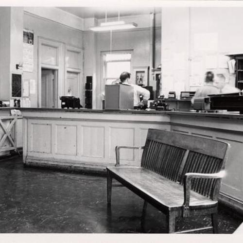 [Public desk in Old Hall of Justice]