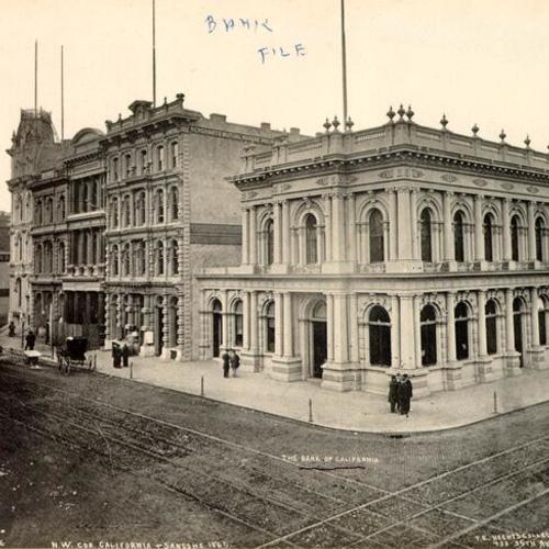 [Bank of California located on the north west corner of California and Sansome streets]