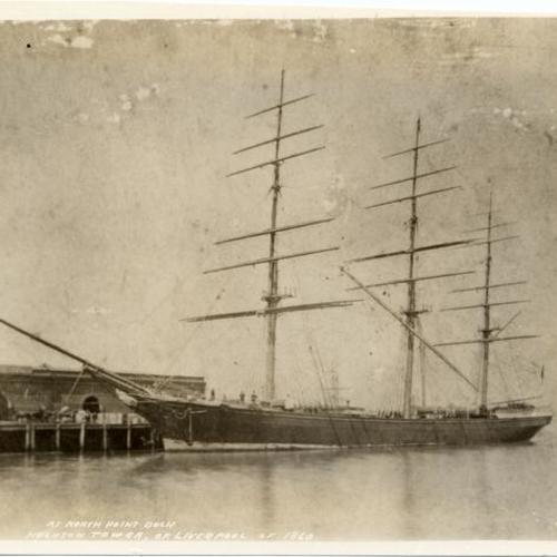 [Sailing ship "Houghton Tower" at Northpoint Dock]