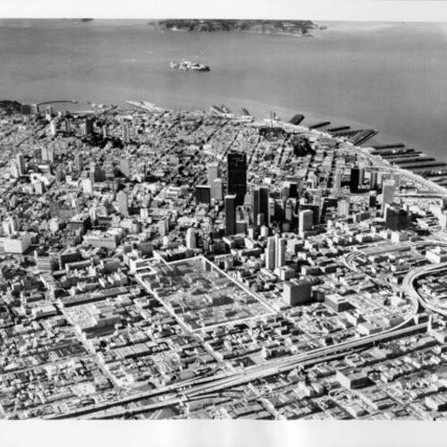 [Aerial view of the Downtown San Francisco]