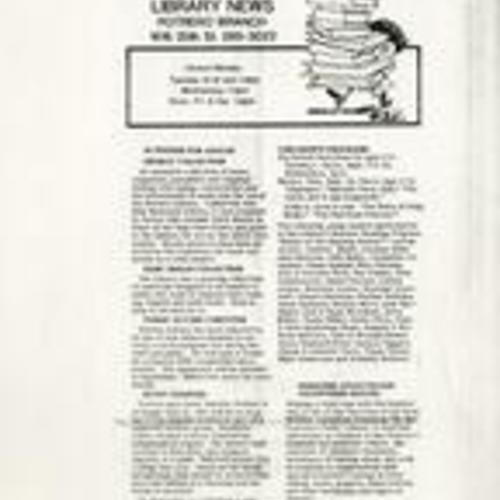 Library News from Potrero View September 1986