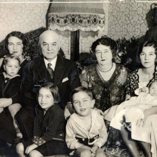 [Angelo J. Rossi with his family]