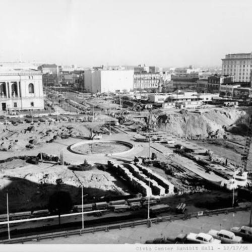 [Construction of the Civic Center Exhibit Hall--December 17, 1956]