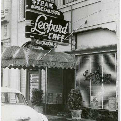 [Entrance to the Leopard Cafe]