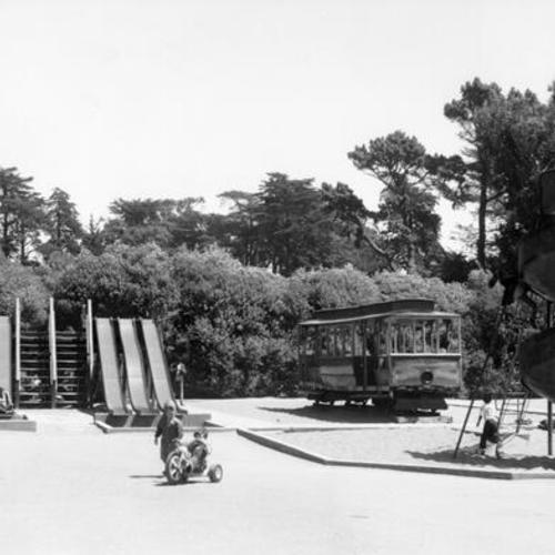 [Youngsters play in the Children's Playground at Golden Gate Park]