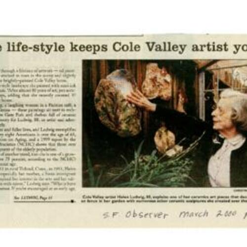 Creative Life-Style Keeps Cole Valley Artist..., SF Observer,  Mar. 2000
