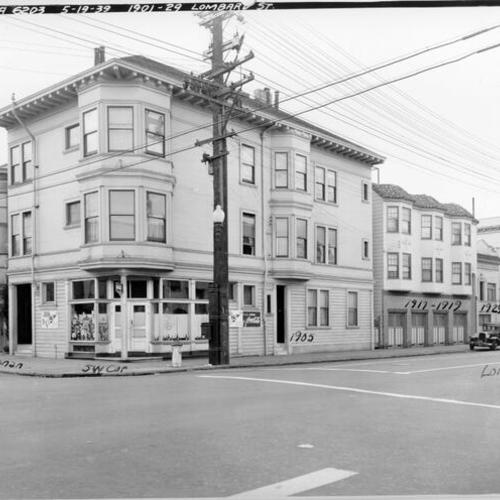 [Southwest corner of Lombard and Buchanan streets]
