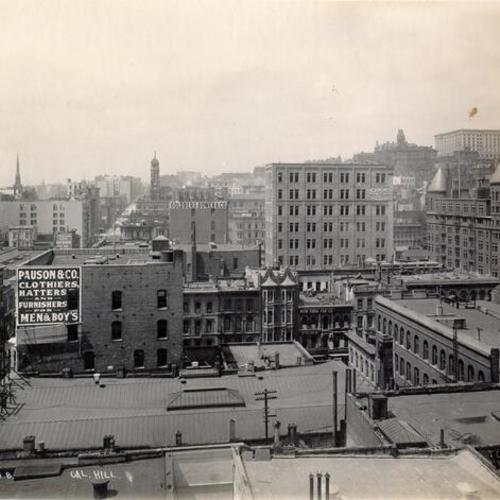 [View of San Francisco, looking west up Sutter Street]
