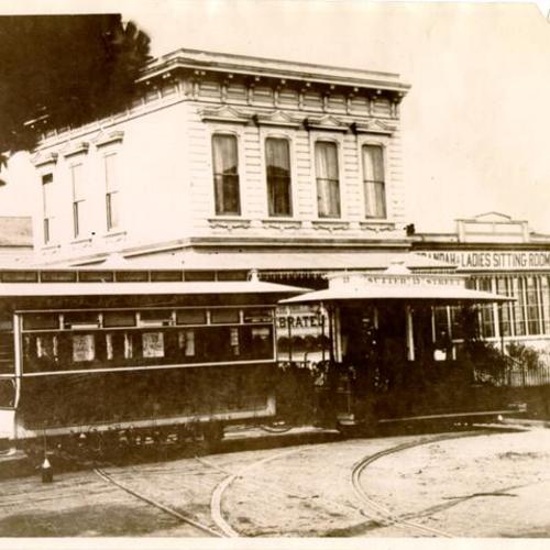 [United Railroad streetcar and dummy on number 13 Sutter Street line]