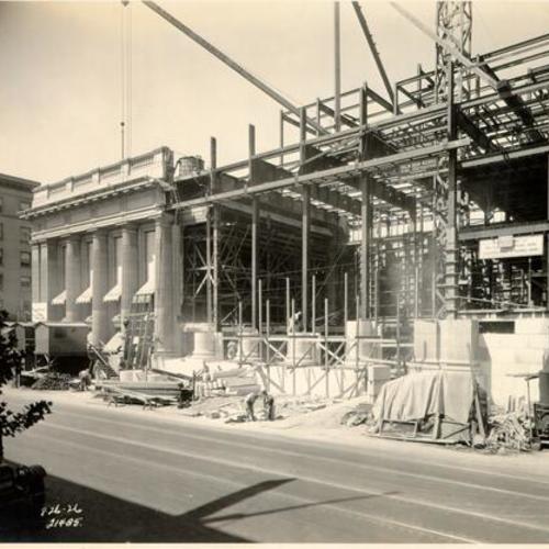 [California National bank under construction]